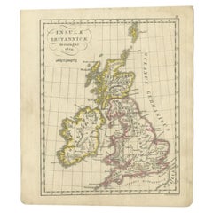Antike Karte des Vereinigten Königreichs und Irlands, 1825