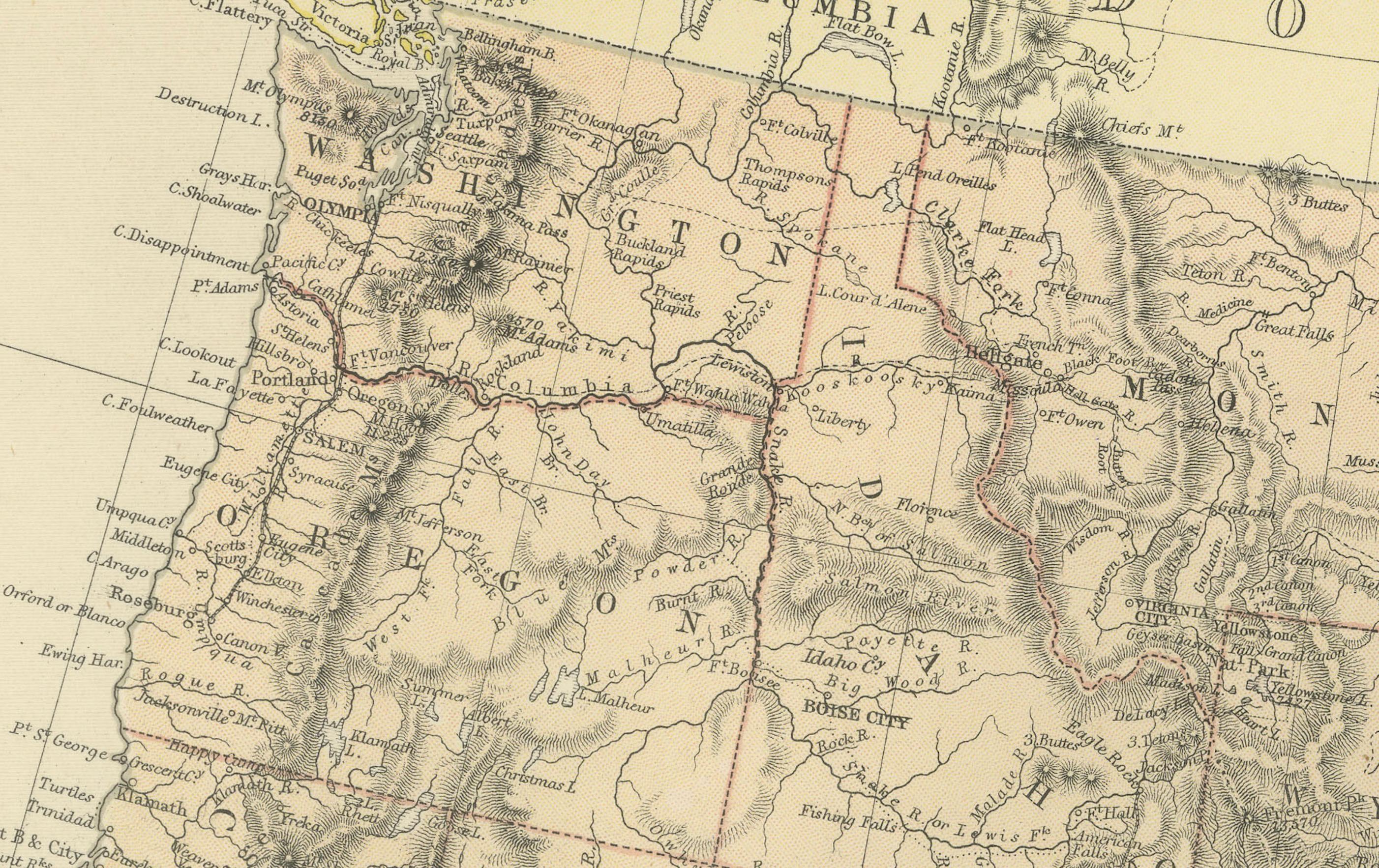 Carte ancienne des États-Unis d'Amérique du Nord, 1882 en vente 1