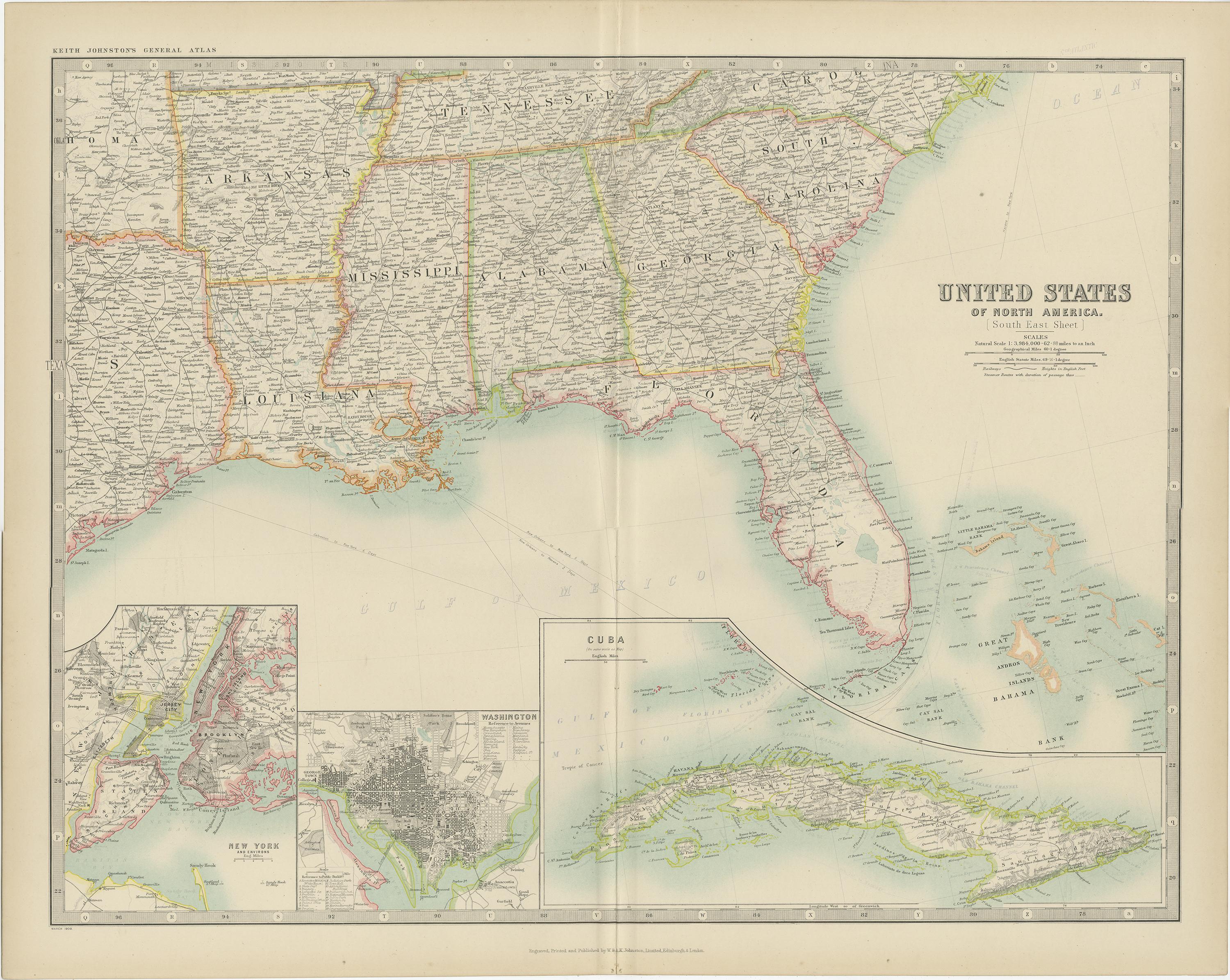 map of the southern united states