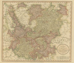 Carte ancienne du Rhin supérieur et inférieur par Cary '1811'