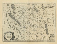 Antique Map of the Vermandois Region by Janssonius, circa 1650