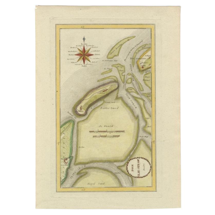 Antique Map of the Wadden Islands, 1792 For Sale