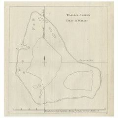 Carte ancienne des îles Wallis et de Futuna, territoire français à l'étranger, 1778
