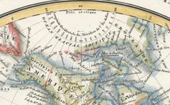 Antique Map of the Western Hemisphere by Lapie, France, circa 1830