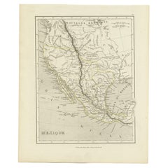 Antique Map of the Western United States, Mexico and Texas as a Republic