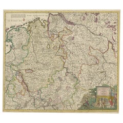 Antique Map of the Westphalia region of Germany
