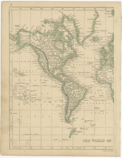 Antique Map of the World in two sheets, 1852