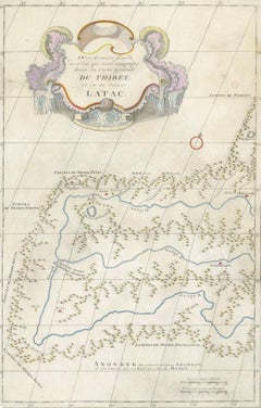 Antique Map of Tibet and Latac by D’Anville, Paris, 1737