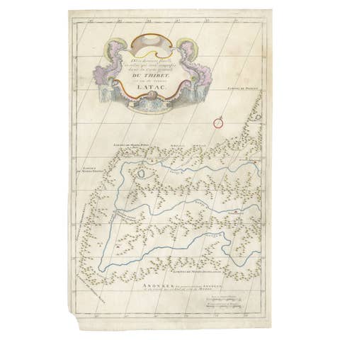 Antique Map of Tibet and Latac by D’Anville, Paris, 1737