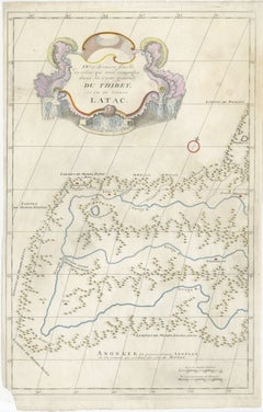 Antike Karte von Tibet und Latac von D'Anville, Paris, 1737