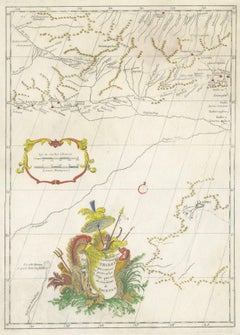 Antike Karte von Tibet und der Region westlich von Turfan von D'Anville, Paris, 1737