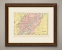 Antique Map of Toledo, Ohio, with Maumee Bay, Rand McNally, 1899