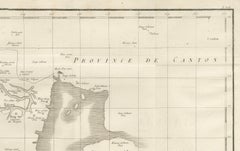 Antique Map of Tonkin and Hainan Island – 18th Century French Engraving