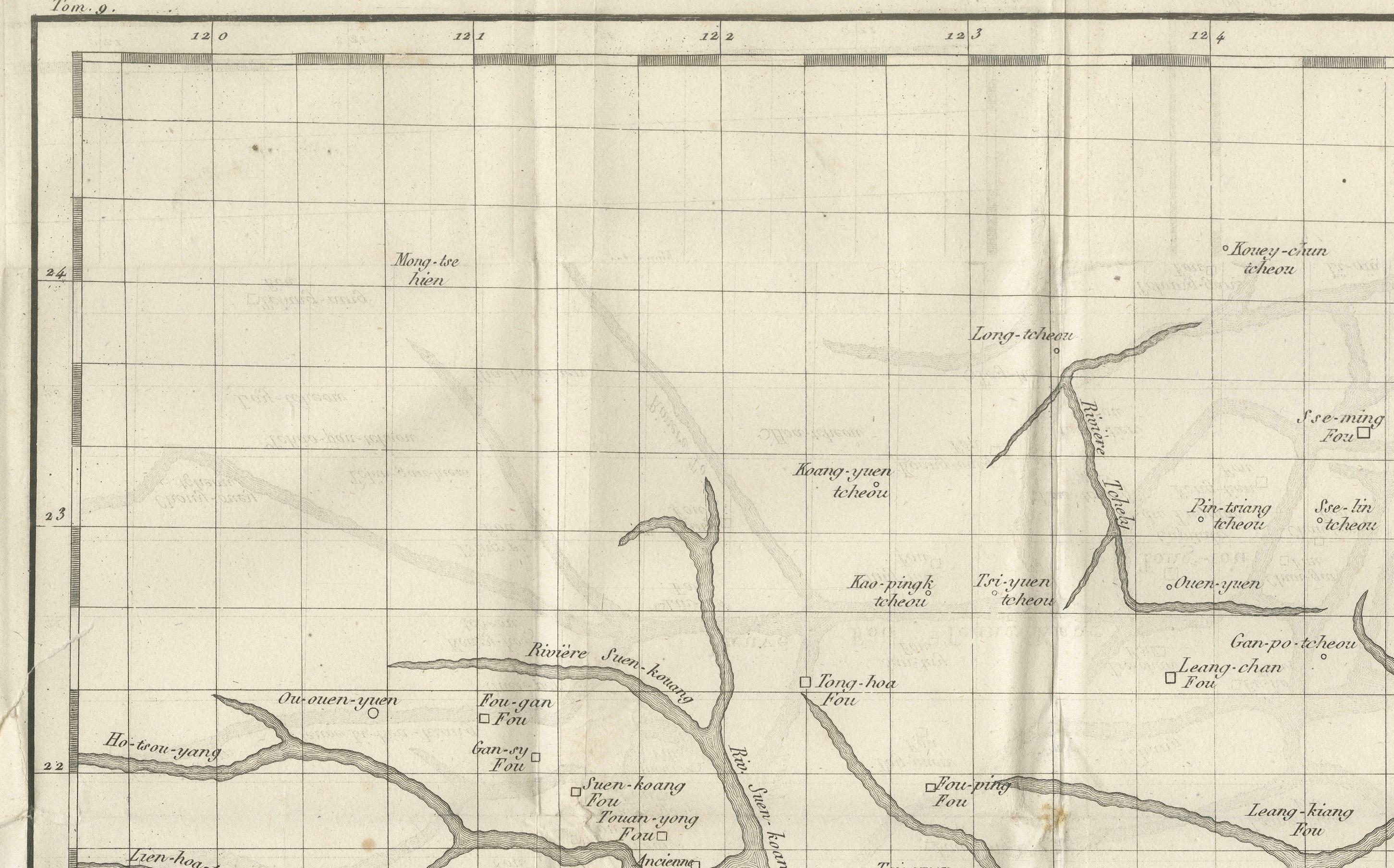 Antike Karte von Tonkin, Nordvietnam - Delta des Roten Flusses, Kupferstich um 1780 (Graviert) im Angebot