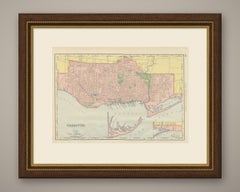 Antique Map of Toronto, with Queen's Park, Rand McNally, 1899