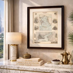 Antique Map of Turkey and Constantinople with Views & Figures, Fullarton c.1865