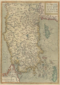 Antique Map of Asia Minor, Egypt & Carthage – Ortelius Theatrum 1572