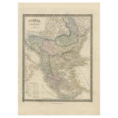 Antique Map of Turkey in Europe by Wyld, '1845'