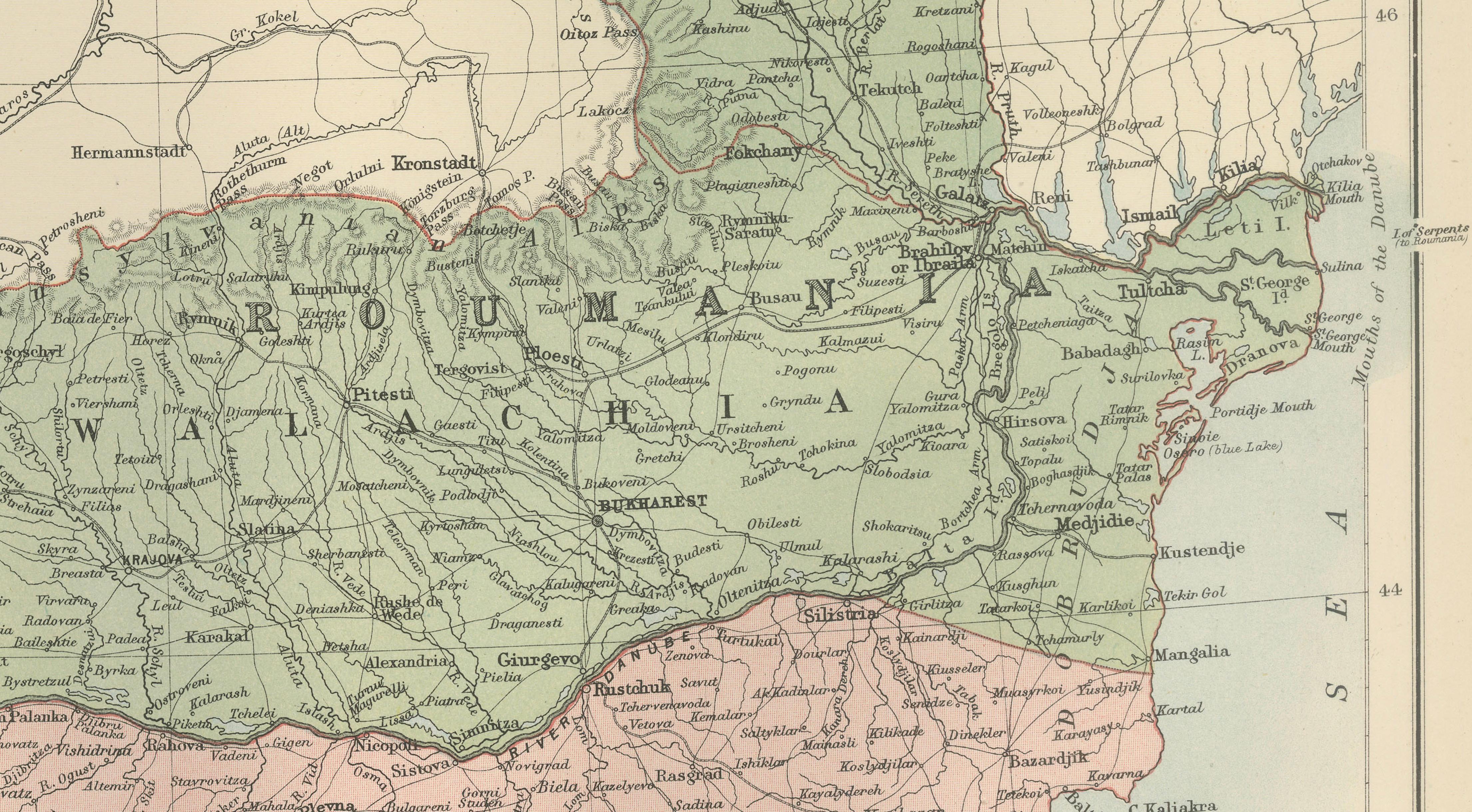 Antique Map of Turkey in Europe, Greece and the Balkans – Black’s Atlas, 1884