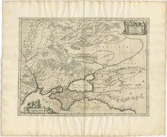 Antique Map of Ukraine and Surroundings, ca.1650