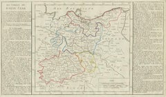 Antique Map of Upper Saxony in Germany by Clouet, 1787