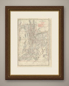 Antique Map of Utah, The Beehive State, Rand McNally, 1899