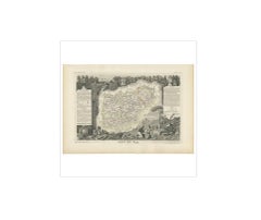 Antique Map of Var 'France' by V. Levasseur, 1854