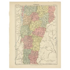 Antike Karte von Vermont