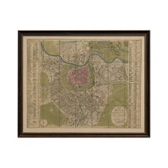Antique Map of Vienna, Plan von Wien, Hand Colored Artaria City Plan, 1839