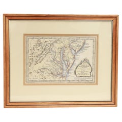 Antique Map of Virginia & the Chesapeake Bay by Jacques-Nicolas Bellin, c. 1750
