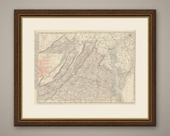 Antique Map of Virginia, The Old Dominion, Rand McNally, 1899