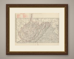 Antique Map of West Virginia, The Mountain State, Rand McNally, 1899