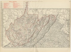 Antique Map of West Virginia, The Mountain State, Rand McNally, 1899