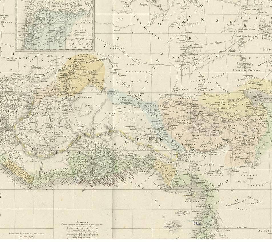 Antique Map of Western Africa by Levasseur '1875'