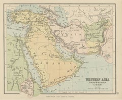 Antique Map of Western Asia, Mediterranean to the Indus, Arabia and Persia