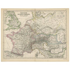 Antique Map of Western Europe by H. Kiepert, circa 1870