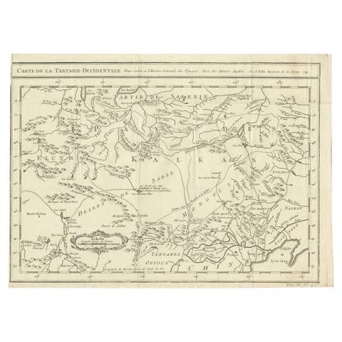 Antique Map of Western Tartary, with Information from Kyrkov's Surveys