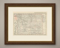 Mappa d'epoca del Wyoming, lo “Stato dei cowboy”, Rand McNally, 1899