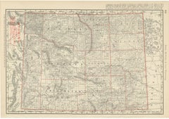Mappa d'epoca del Wyoming, lo “Stato dei cowboy”, Rand McNally, 1899