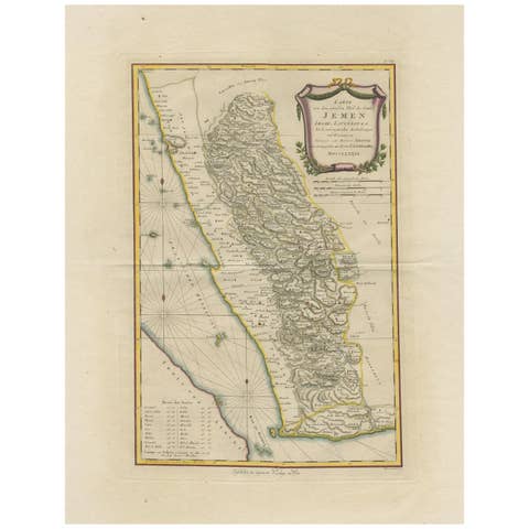 Antique Map of Yemen by Schraembl, 1789