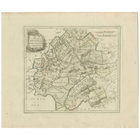 Antique Map of Zevenwolden, Friesland by von Reilly, 1791
