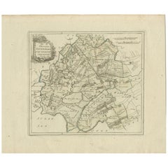 Antique Map of Zevenwolden, Friesland by von Reilly, 1791
