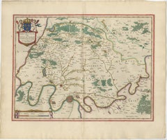 Antique Map Paris & Île-de-France – Blaeu Hand Colored c.1642