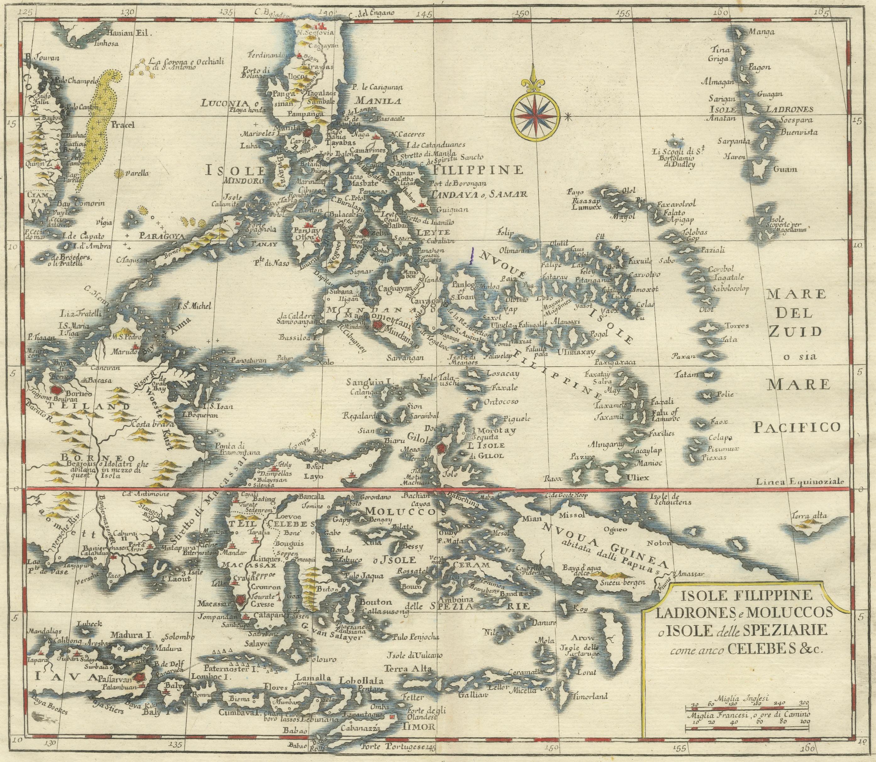 Antique Map Philippines – Moluccas, Celebes, Spice Islands – Tirion, c.1738