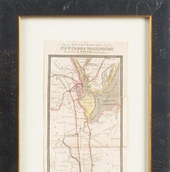 Antique Map "Routes Between New York & Washington" New York Baltimore Washington