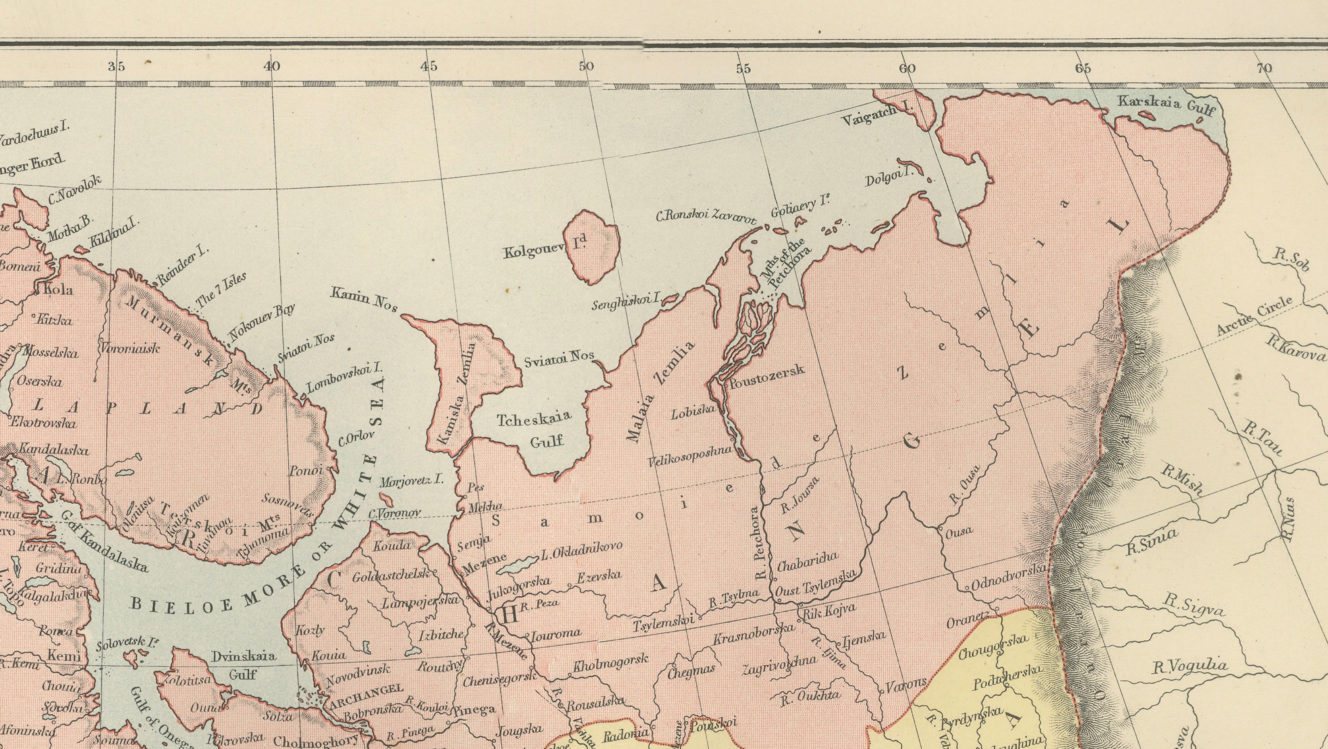 Antique Map Russia in Europe, Bartholomew for Black’s General Atlas - 1884