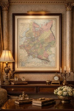 Antique Map Russia in Europe, Bartholomew for Black’s General Atlas - 1884