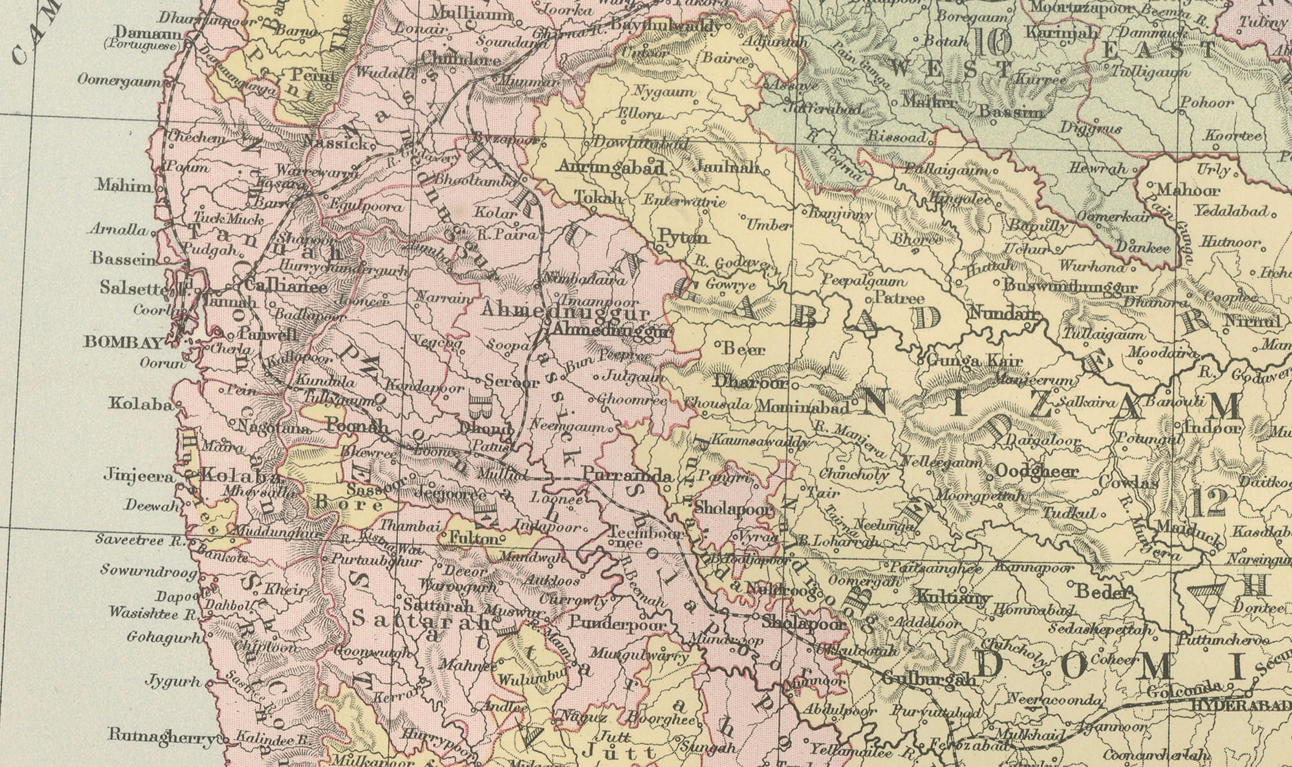 Antique Map Set of India, Two Sheets of Black’s General Atlas, Bartholomew 1884