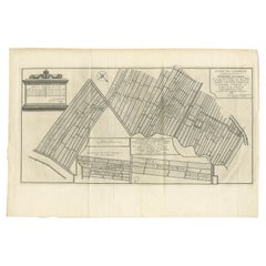 Carte ancienne montrant les successions de 1669 à Amsterdam, publiée vers 1767