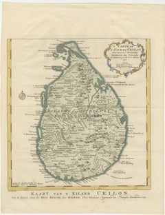 Antique Map Sri Lanka Ceylon Bellin 1750 – Kingdom of Kandy Enlightenment Map